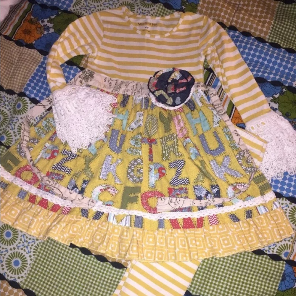 Mustard Pie 2 Pc Fall Pant Set 4T